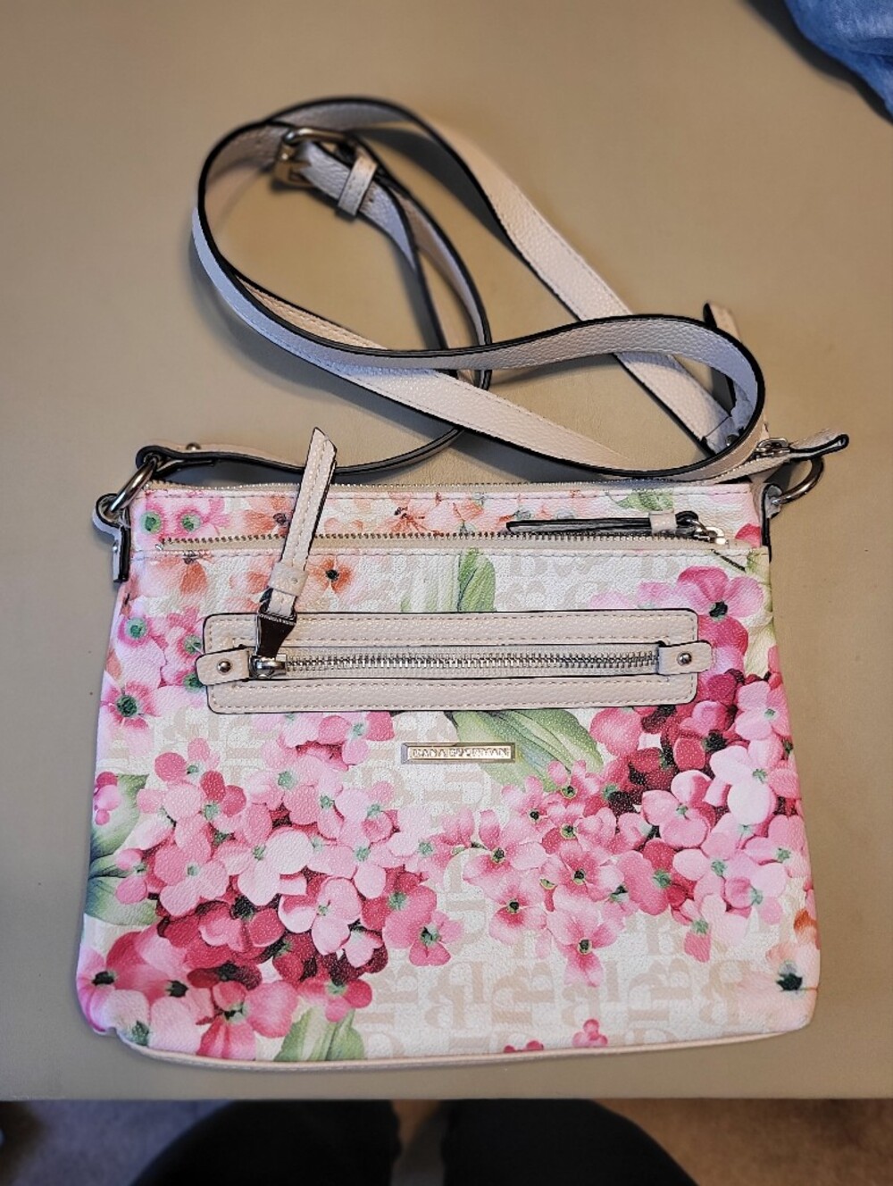 Dana Buckman Pink Floral Crossbody Purse.